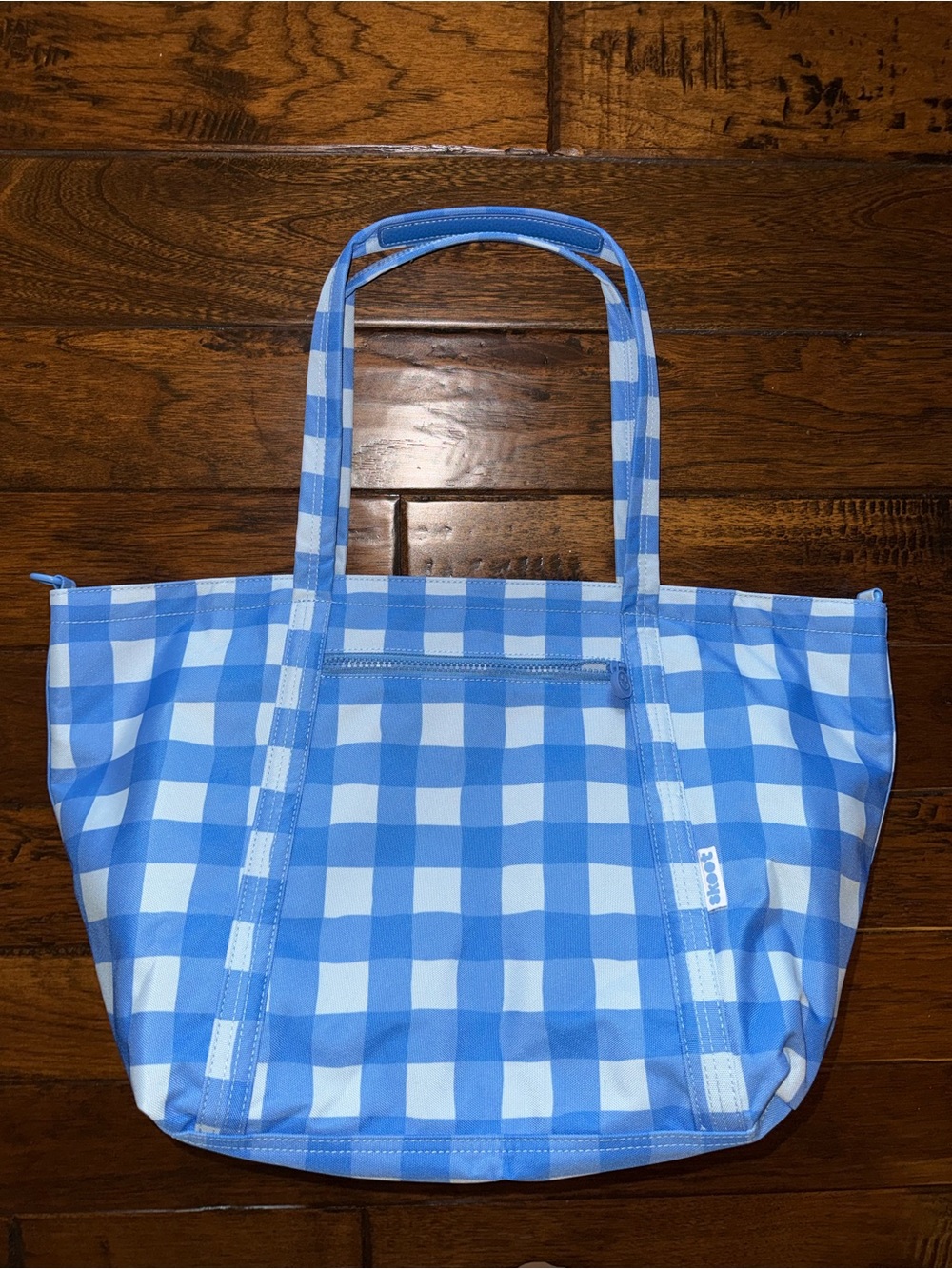 Skoot Tote Bag - Blue Gingham NWOT